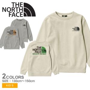 ザ ノースフェイス スウェット キッズ ジュニア 子供 ファイヤーフライスウェットクルー THE NORTH FACE NTJ62243 グレー 男の子｜z-mall