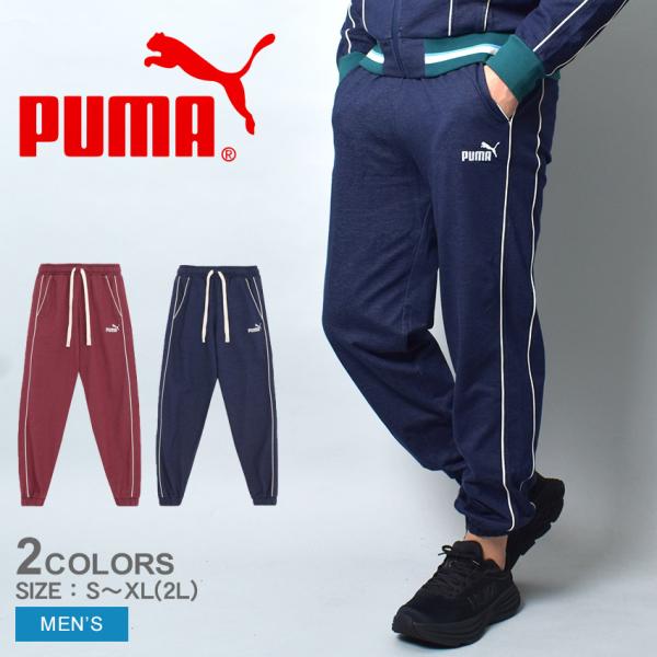 プーマ パンツ メンズ PUMA 677678 ネイビー 紺 レッド 赤 ウエア ロングパンツ ブラ...