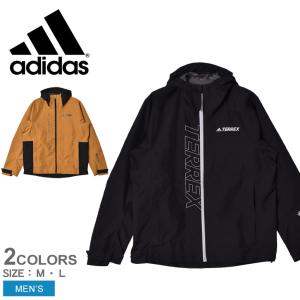 アディダス ジャケット メンズ ADIDAS TERREX GORE-TEX 登山 レインコート ゴアテックス 防水 耐水 透湿 雨 エコ 冬｜z-mall