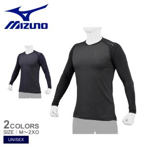 【ゆうパケット可】 ミズノ アンダーシャツ ユニセックス MIZUNO 12JA2P14 ブラック 黒 ネイビー 紺 野球 ベースボール ウェア 一般 大人 野球用品｜z-mall