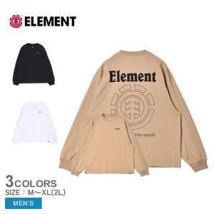 エレメント 長袖Tシャツ メンズ ELEMENT BE021050 ブラック 黒 ホワイト 白 トップス 長袖 オーバーサイズ ワイド クルーネック スポーティ ストリート シンプル｜Z-MALL ヤフーショッピング店