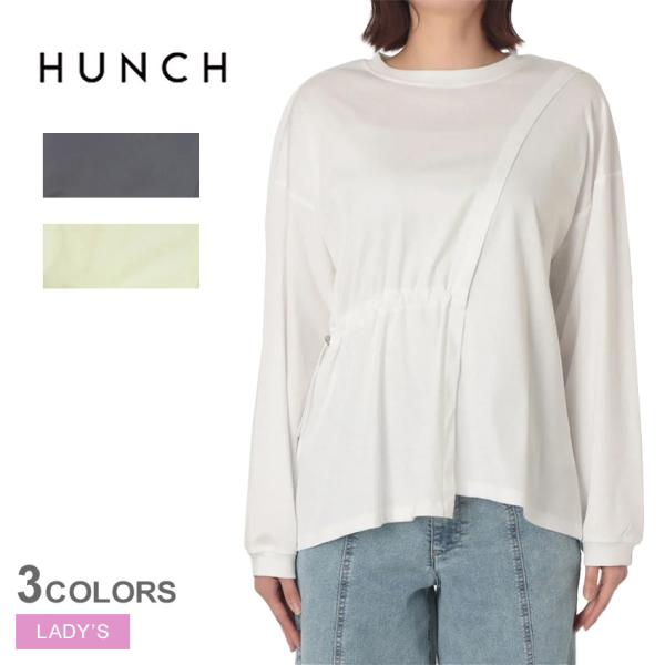 ハンチ 長袖Tシャツ レディース HUNCH WTS7128 ホワイト 白 グレー ウェア トップス...