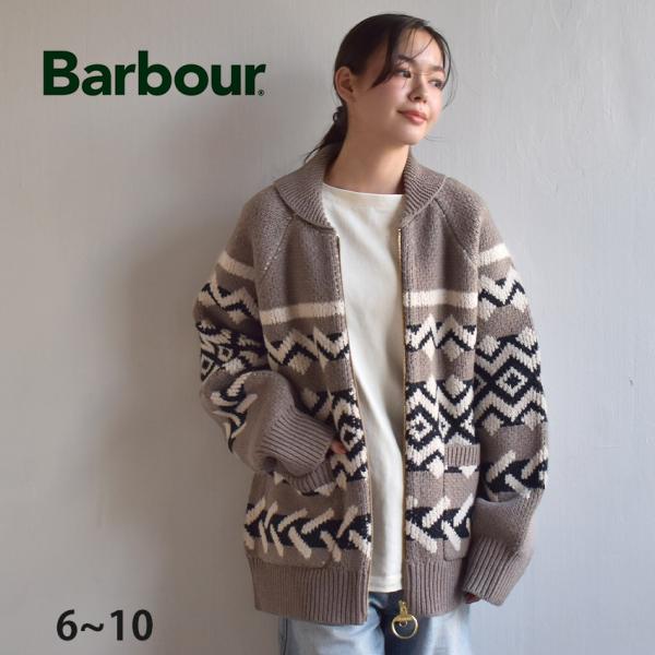バブアー カーディガン レディース BARBOUR LKN1715 ベージュ 上着 羽織 長袖 防寒...