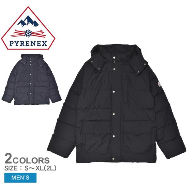 ピレネックス ダウンジャケット メンズ ボイジャー PYRENEX HMY005 ブラック 黒 ネイ...