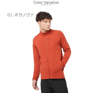サロモン ミドルレイヤージャケット メンズ S...の詳細画像1
