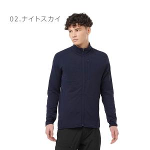 サロモン ミドルレイヤージャケット メンズ S...の詳細画像2
