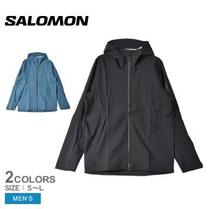 サロモン シェルジャケット メンズ SALOMON LC2211400 LC2259200 ブラック 黒 ブルー 青 アウター ジャケット 防水 防風 はっ水 通気性 上着 長袖 シンプル｜z-mall