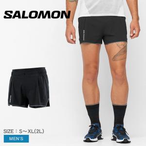 サロモン パンツ メンズ SALOMON LC1870400 ブラック 黒 ボトムス ショート丈 ハーフパンツ スポーティ 軽量 スポーツ 運動 トレーニング ジム ランニング｜z-mall