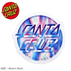 サンタクルーズ ステッカー SANTA CRUZ IRIDESCENT CREAR MYLAR STICKER 3IN×3IN カスタム シール スケートボード （ネコポス配送）