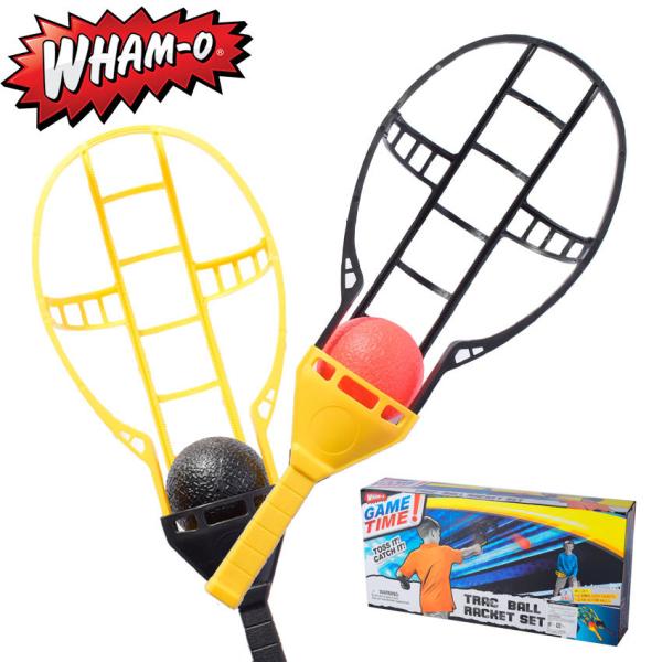 ワムオー 玩具 トラックボール ラケットセット WHAM-O 90073 黒 黄 ラケット ボール ...