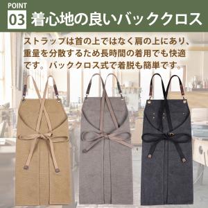 ワークエプロン キャンバス エプロン おしゃれ...の詳細画像3