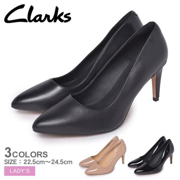 送料無料 クラークス パンプス レディース LAINA RAE 2 CLARKS 黒 レザー クラシ...