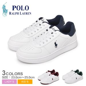 ポロ ラルフローレン スニーカー レディース キッズ ジュニア 子供 JR ポロ コート POLO RALPH LAUREN RLRF104331 RLRF104334 白｜z-sports