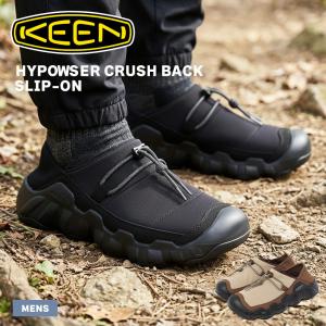 キーン スニーカー メンズ ハイパウザー クラッシュバック スリッポン KEEN 1029573 1029575 ブラック 黒 ベージュ シューズ 靴