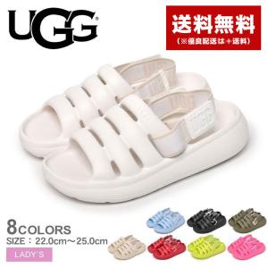 アグ サンダル レディース SPORT YEAH UGG 1126811 黒 白 レッド 赤 バンド バックベルト バックバンド 靴