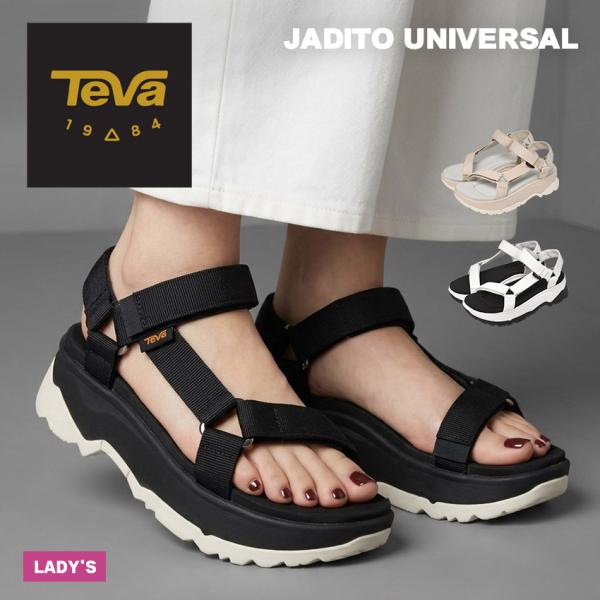 TEVA サンダル レディース ジャディト ユニバーサル テバ 1117070 ブラック 黒 ホワイ...