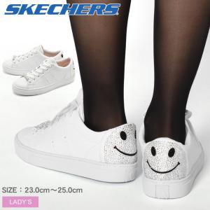 スケッチャーズ スニーカー レディース 白 おしゃれ SKECHERS SIDE STREET B HAPPY 73537｜z-sports