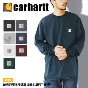 CARHARTT カーハート Tシャツ ワークウェア ポケット ロングスリーブ ロゴTシャツ RN14806  K126 メンズ｜z-sports