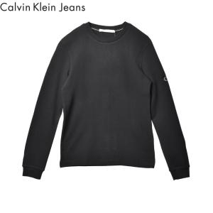 カルバンクラインジーンズ 長袖Tシャツ メンズ BADGE WAFFLE LS T-SHIRT CALVIN KLEIN JEANS J30J316610 ブラック 黒 CK 長袖｜z-sports