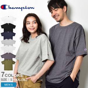 （ゆうパケット可）チャンピオン Tシャツ メンズ 7oz HERITAGE SHORT SLEEVE TEE CHAMPION T105 ホワイト 白 ブラック 黒 ウェア トップス 大きめ｜z-sports