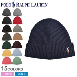 （ゆうパケット可） ポロ ラルフローレン ニットキャップ メンズ レディース ワンポイント ニットキャップ POLO RALPH LAUREN PC0483 グレー 紺 黒｜z-sports