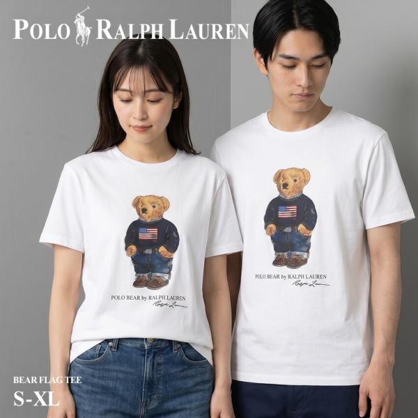 ポロ  ラルフ  ローレン 半袖Tシャツ メンズ レディース ベア フラッグティー 半袖Tシャツ P...