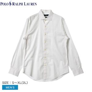 送料無料 ポロ ラルフローレン 長袖シャツ メンズ ワンポイント 長袖シャツ POLO RALPH LAUREN 710861198 白 シャツ｜z-sports