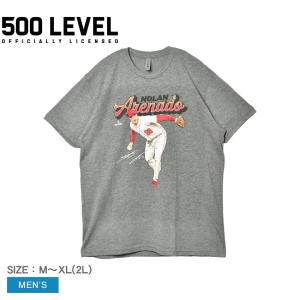 ファイブハンドレットレベル 半袖Tシャツ メンズ ノーラン・アレナド セントルイス ピッチ WHT 500 LEVEL 0066-052-11 グレー｜z-sports