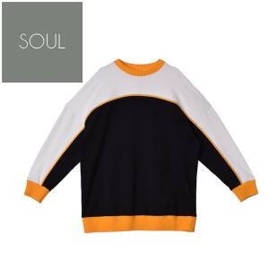 ソウル スウェット レディース スウェットシャツ SOUL 30618 ブラック 黒 ホワイト 白 オレンジ トップス 長袖 ロングスリーブ｜z-sports