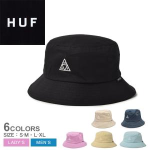 ハフ 帽子 メンズ レディース HUF SET TRIPLE TRIANGLE BUCKET HAT HUF HT00717 ブラック 黒 ベージュ ユニセックス バケハ 刺繍｜z-sports