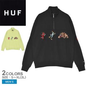 HUF（ハフ） スウェット メンズ BLEDSOE QUARTER ZIP FLEECE HUF