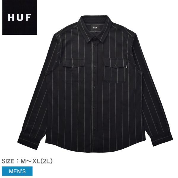 ハフ 長袖シャツ メンズ ISSUE STRIPE FLANNEL L／S HUF BU00118 ...