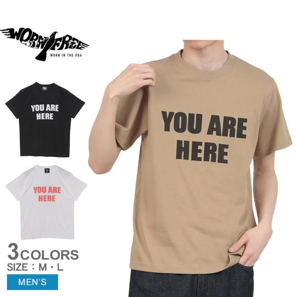 ウォーンフリー 半袖Tシャツ メンズ JOHN LENNON YOU ARE HERE WORN F...