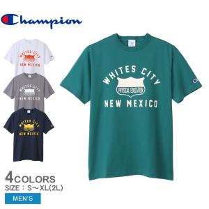 （ゆうパケット送料無料）チャンピオン 半袖Tシャツ メンズ ショートスリーブTシャツ CHAMPION C3-X343 ネイビー 紺 緑 半袖｜z-sports