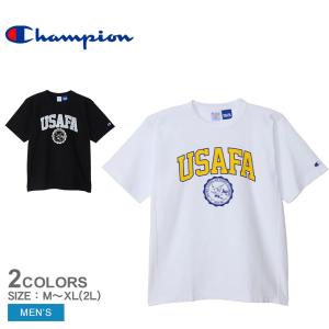 チャンピオン 半袖Tシャツ メンズ リバースウィーブ ショートスリーブTシャツ CHAMPION C3-Z314 ブラック 黒 ホワイト 白 半袖｜z-sports