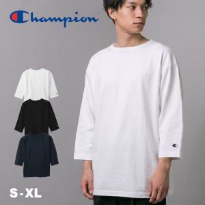 チャンピオン 長袖Tシャツ メンズ ティーテンイレブン 3／4スリーブフットボールTシャツ CHAMPION C5-B402 ホワイト 白 ブラック