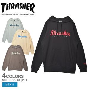 送料無料 スラッシャー パーカー メンズ シンス 1981 THRASHER TH95116PL 黒 チャコール グレー 裏毛｜z-sports