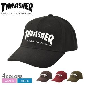 スラッシャー キャップ メンズ レディース マグ ロゴ メルトン 6P キャップ THRASHER 22TH-C56 男女兼用｜z-sports