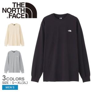 ノースフェイス 長袖Tシャツ メンズ ロングスリーブヌプシコットンティー THE NORTH FACE NT32443 黒 ブラック グレー ロンT 国内正規｜z-sports