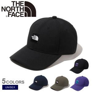ノースフェイス 帽子 ユニセックス スクエアロゴキャップ THE NORTH FACE NN02334  ネイビー 紺 ベージュ カーキ 国内正規｜z-sports