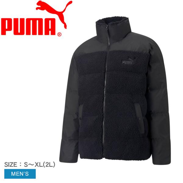 プーマ アウター メンズ シェルパ パッファー 中綿 ジャケット PUMA 672431 黒 ジャケ...