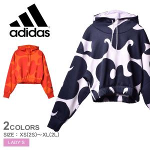 アディダス パーカー レディース マリメッコ クロップ フーディー ADIDAS VT545 オレンジ パープル ネイビー ウェア ウエア 長袖｜z-sports