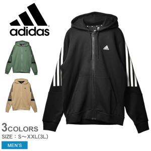 送料無料 アディダス スポーツウェア メンズ フューチャーアイコン スリーストライプス フルジップパーカー ADIDAS TF446