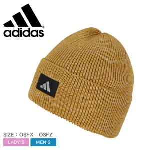 アディダス 帽子 メンズ レディース COLD.RDY リフレクティブ ランニングビーニー ADIDAS DME99 イエロー 黄色 ニット帽 ロゴ｜z-sports