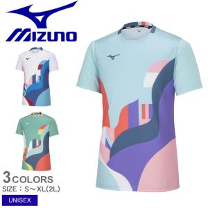 ミズノ スポーツウェア メンズ レディース ゲームシャツ MIZUNO 62JAA042 ホワイト 白 ブルー 青 グリーン 緑 トップス 半袖｜z-sports