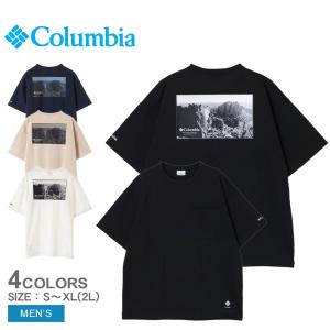 コロンビア 半袖Tシャツ メンズ ミラーズ クレスト グラフィック ショートスリーブティー COLUMBIA PM0795 ブラック 黒 ホワイト｜z-sports