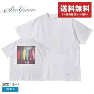 シーグリーン 半袖Tシャツ メンズ ソフト ジャージー Tシャツ SEAGREEN MSEA22S8256-M 白 カットソー 無地 送料無料｜z-sports