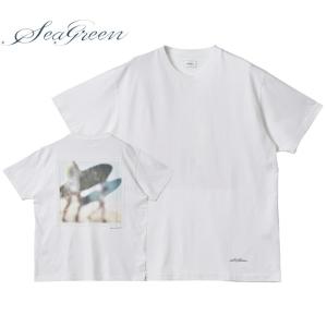 シーグリーン 半袖Tシャツ メンズ ソフト ジャージー Tシャツ SEAGREEN MSEA22S8257-M 白 カットソー 無地 送料無料｜z-sports