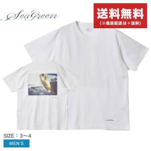 シーグリーン 半袖Tシャツ メンズ ソフト ジャージー Tシャツ SEAGREEN MSEA22S8262-M 白 カットソー 無地 送料無料｜z-sports