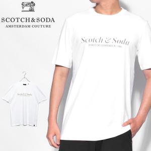 スコッチ アンド ソーダ 半袖Tシャツ メンズ コットンジャージーロゴTシャツ SCOTCH＆SODA 160860｜z-sports